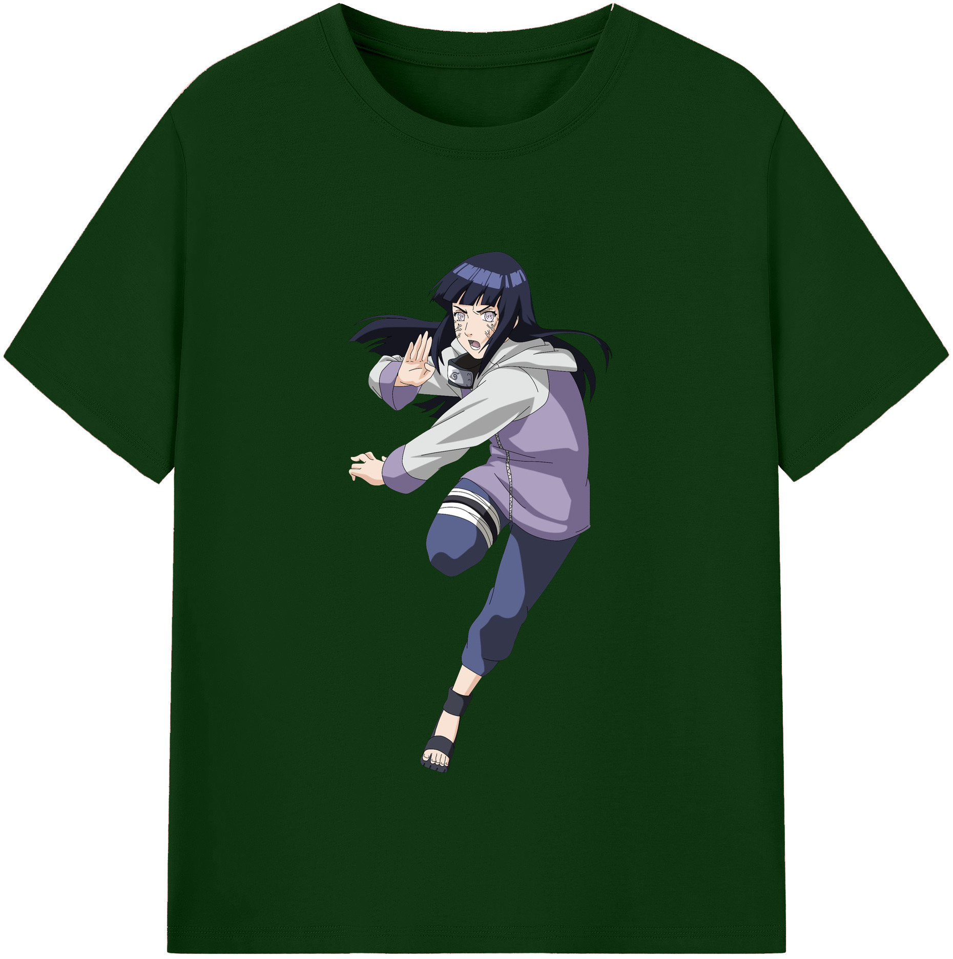 （画像用） NARUTO -ナルト- 日向ヒナタ Hyūga Hinata 綿100％半袖Tシャツ（フロントプリント）